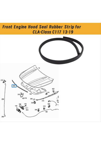 Mercedes-Benz Cla-Class C117 13-19 Için Araba Ön Motoru Kaput Mühür Kauçuk Şerit A1178870098 (Yurt Dışından) fiyatları