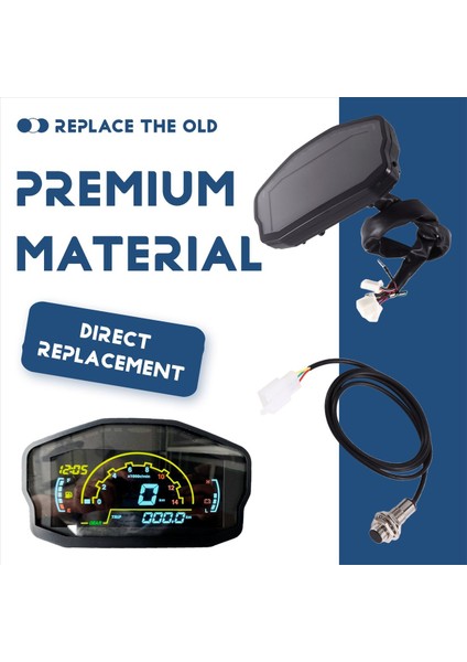 Evrensel Motosiklet LCD Dijital Hız Tezgahı Kokometre Takometre Km/h Mph Göstergesi (Yurt Dışından) indirimleri