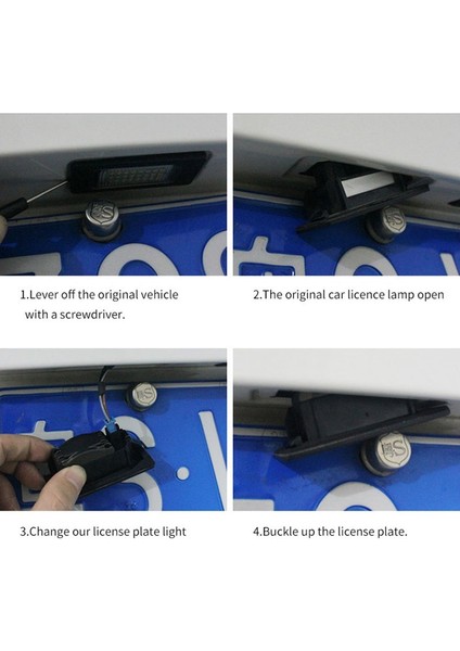 Araba LED Plaka Işığı 24 Smd LED Plaka Işığı Alfa Için Uygun 147 156 159 166 (Yurt Dışından) modelleri
