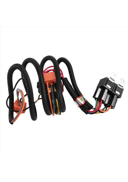 Araba H4 12V LED Farlar Rölesi Kablo Demir Kablo Demeti Kiti Işın Düşük Işın Geliştirici Araç Aksesuarları (Yurt Dışından)