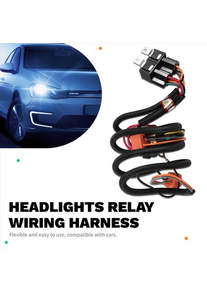 Araba H4 12V LED Farlar Rölesi Kablo Demir Kablo Demeti Kiti Işın Düşük Işın Geliştirici Araç Aksesuarları (Yurt Dışından) fırsatları