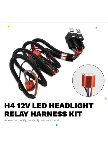 Araba H4 12V LED Farlar Rölesi Kablo Demir Kablo Demeti Kiti Işın Düşük Işın Geliştirici Araç Aksesuarları (Yurt Dışından) indirimleri