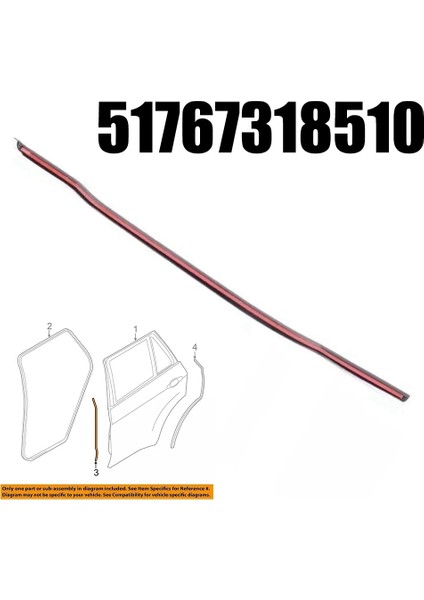 X5 2014-2018 Için Bmw Için Kapı Ön Contası Arka Kapı Ön Contası Kauçuk Contalar 51767318509 Aksesuarlar Sol (Yurt Dışından) modelleri