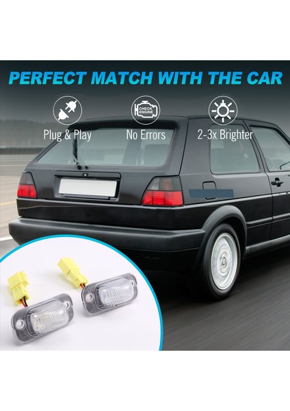 Araba LED Arka Plaka Açık Beyaz Lamba 191943167 Vw Golf Iı Mk2 Jetta Iı Seat Toledo I (Yurt Dışından) indirimleri