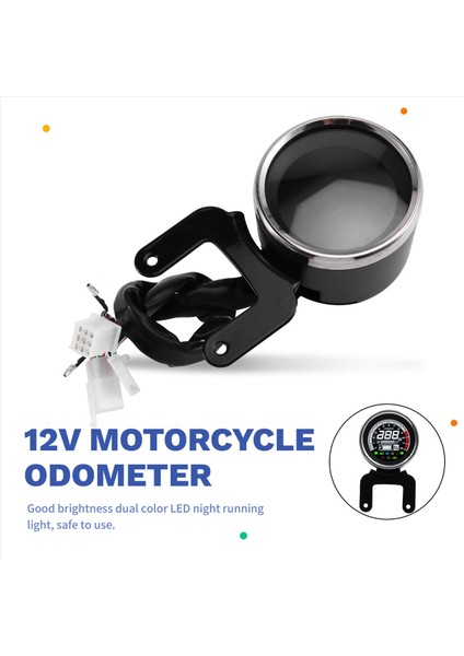 Evrensel 12V Motosiklet LCD Dijital Yolcayı Hız Türometresi Takometre Yakıt Göstergesi (Yurt Dışından) indirimleri