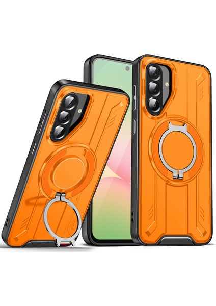 Samsung Galaxy A56 5g Döner Halka Destekli Pc + Tpu Darbeye Dayanıklı Telefon Kılıfı (Yurt Dışından)