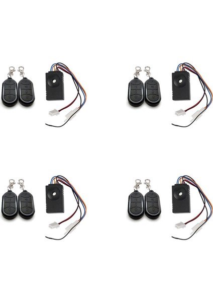 4x Ebike Alarm Sistemi Çift Uzaktan Kumanda 36V 48V 60V 72V Alarm Aksesuarları Evrensel Su Geçirmez (Yurt Dışından)