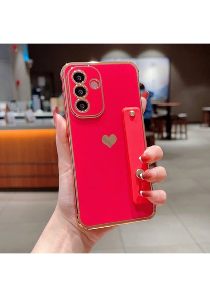 Samsung Galaxy A55 5g Galvanik Kenar Yumuşak Tpu Telefon Kılıfı ve Şerit Destekli (Yurt Dışından)