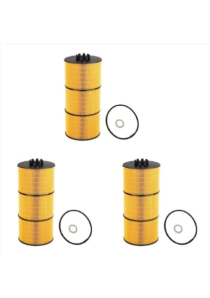 Cascadia Carquest Için 3x Motor Yağı Filtresi Detroit Fleetguard Hastings Freightliner DD13 DD15 Dd6 84909 A4731800909 (Yurt Dışından)