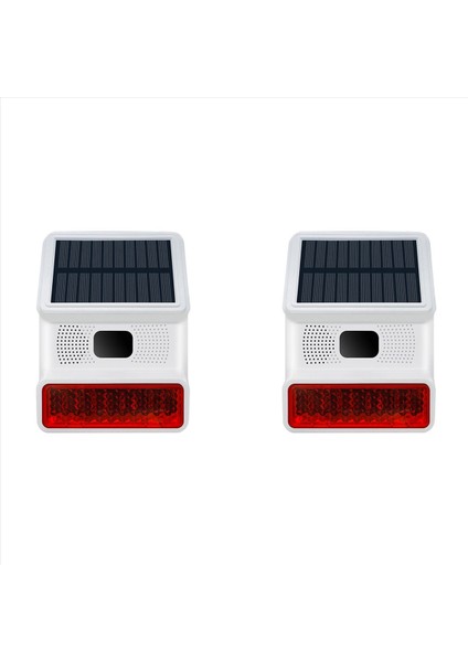 2x Kablosuz Güneş Flaş Alarmı Işık Sesli Flash Dış Mekan Alarm Sireni 433MHZ Wifi Gsm Alarm Sistemi Ev Çiftlik (Yurt Dışından) modelleri