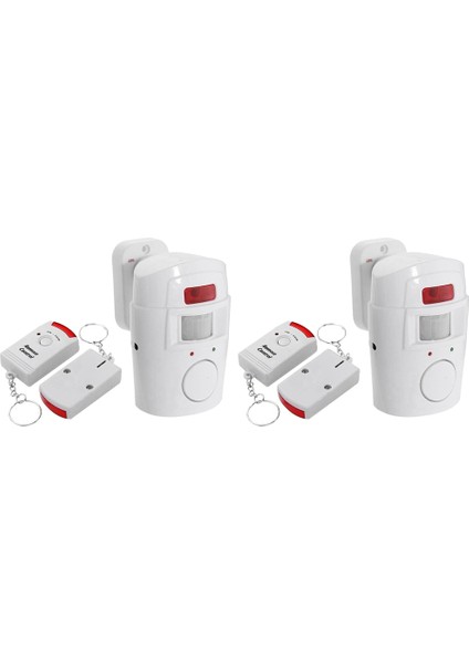 2x Kızılötesi Hareket Sensörü Alarmı - Ev/garajlar/dükkanlar Için Uygun 4 Uzaktan Kumandalı Hırsız Alarmı (Yurt Dışından)
