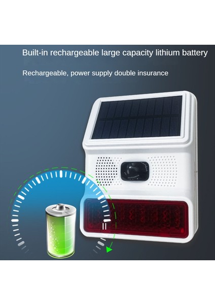 Kablosuz Güneş Flaş Alarmı Işık Sesi Flaş Dış Mekan Alarm Sireni 433MHZ Wifi Gsm Alarm Sistemi Ev Çiftlik (Yurt Dışından) modelleri