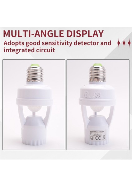 Ac 110-220V 360 Derece Pır Indüksiyon Hareket Sensörü Ir Kızılötesi Insan E27 Fiş Soket Anahtarı LED Ampul Lambası Tutucu (Yurt Dışından) fırsatları
