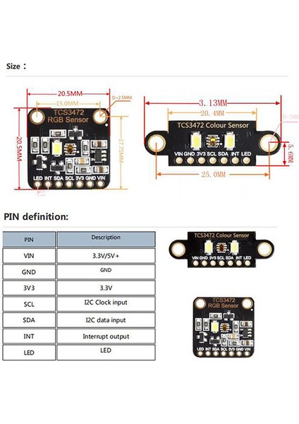 Renk Tanıma Sensörü TCS230 TCS3200 Arduino STM32 Dc 3 3/5V Için Parlak Işık Sensörü Rgb (Yurt Dışından) modelleri