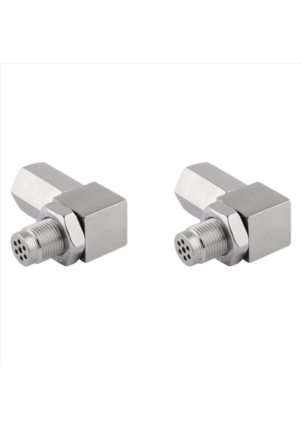 2x Evrensel O2 Oksijen Sensör Adaptörü 90 ° Derece 02 Bung Uzatma Katalitik Genişletici Ara M18X1 5 Düzeltme Kontrol Motoru (Yurt Dışından)