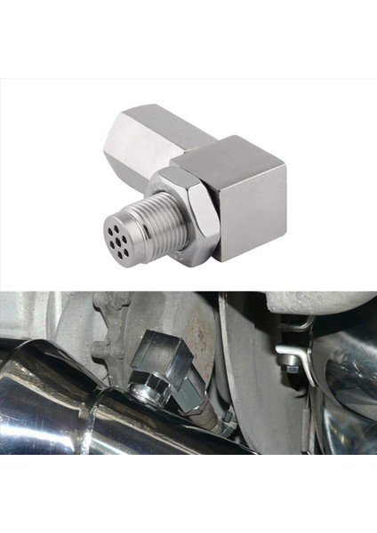 2x Evrensel O2 Oksijen Sensör Adaptörü 90 ° Derece 02 Bung Uzatma Katalitik Genişletici Ara M18X1 5 Düzeltme Kontrol Motoru (Yurt Dışından) fırsatları