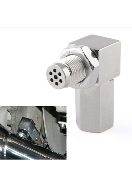 2x Evrensel O2 Oksijen Sensör Adaptörü 90 ° Derece 02 Bung Uzatma Katalitik Genişletici Ara M18X1 5 Düzeltme Kontrol Motoru (Yurt Dışından) indirimleri