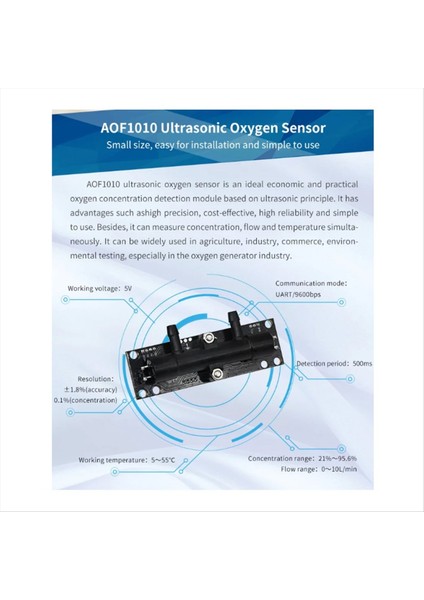 Asaır AOF1010 Ultrasonik Oksijen Konsantrasyon Akış Sensörü (A) (Yurt Dışından) indirimleri