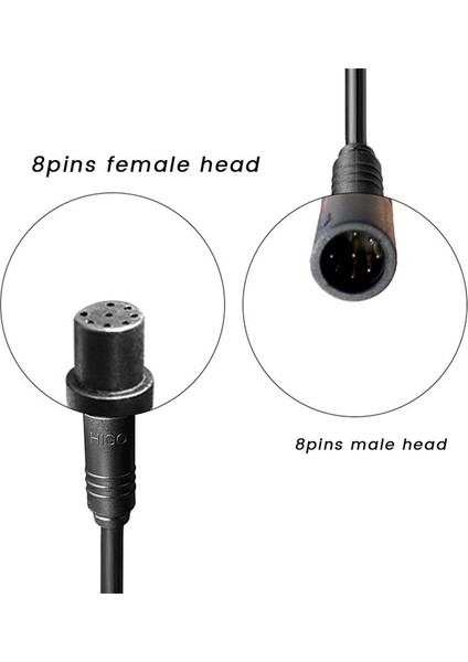 Elektrikli Bisiklet 8 Pin Dişi - Erkek Ekran Uzatma Kablosu 70 cm (Yurt Dışından) indirimleri