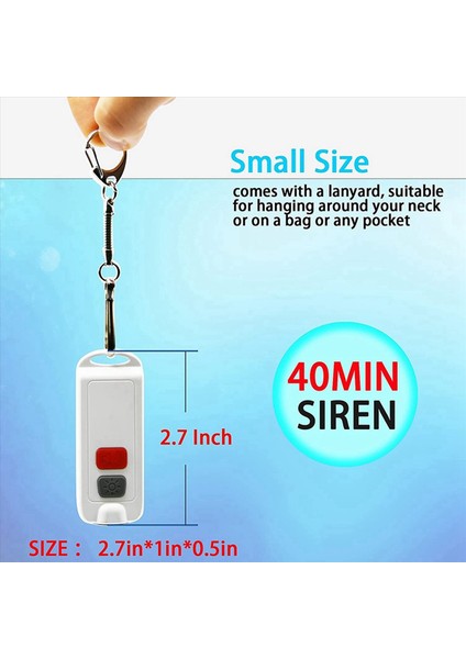 4x Kişisel Alarm Sos LED Işığı Olan Kadınlar Için Güvenlik Alarmı 130DB Siren Çocuk Büyükleri Için Su Geçirmez Anahtarlık Ses Cihazı (Yurt Dışından) fiyatları