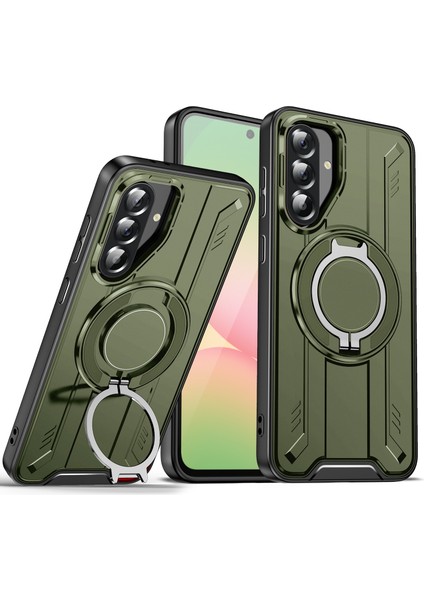 Samsung Galaxy A56 5g Döner Halka Destekli Pc + Tpu Darbeye Dayanıklı Telefon Kılıfı (Yurt Dışından)