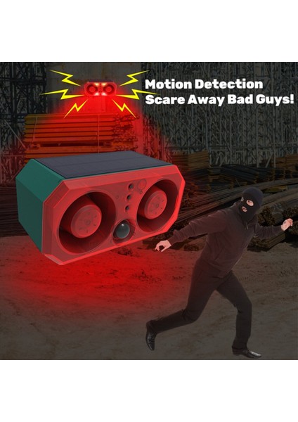 Yeni Süper Sesli Güneş Alarmı Hayvan Kovucu 2 Hoparlör Kaydı Hareket Algılama Alarm Sensörü Flaş Indüksiyonu (Yurt Dışından) fırsatları