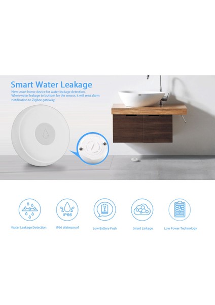 Tuka Zigbee Su Sensörü Su Detektörü Ev Uzaktan Alarm Güvenliği Soyma Sensörü Akıllı Ev (Yurt Dışından) modelleri