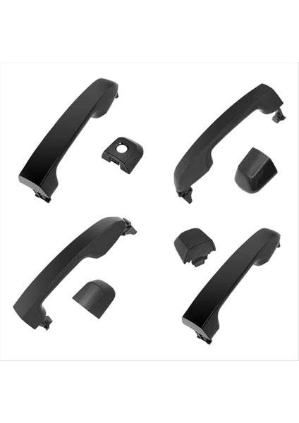 1set 4 Kapı Tutucu 69211-60090 Toyota 4runner Lexus GX460 Land Cruiser 2010-2018 Dış Dış Kapı Kolu Siyah (Yurt Dışından) fiyatları