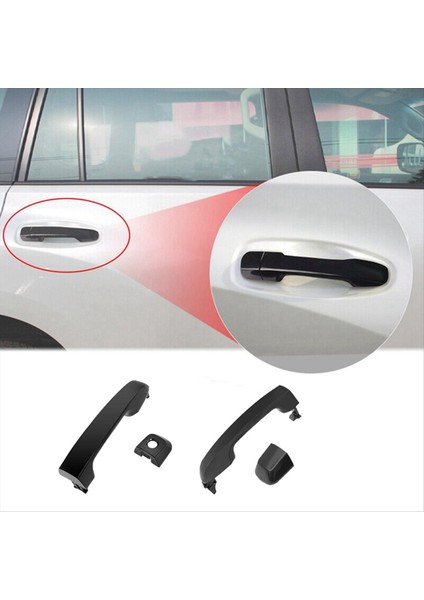 1set 4 Kapı Tutucu 69211-60090 Toyota 4runner Lexus GX460 Land Cruiser 2010-2018 Dış Dış Kapı Kolu Siyah (Yurt Dışından) indirimleri
