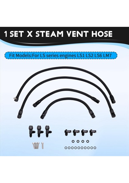 Soğutucu Crossover Hortum Soğutucu Soğutucu Kiti Buhar Havalandırma Hortumu Lsx Ls1 Ls2 Ls6 Lm7 Siyah (Yurt Dışından) indirimleri