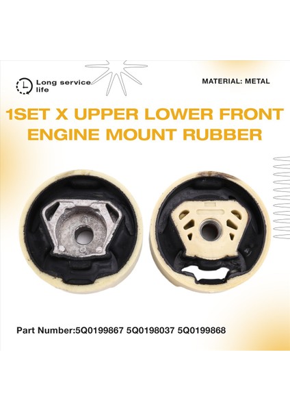 5Q0199867 Üst Alt Ön Motor Montajı Kauçuk Seti 5Q0198037 5Q0199868 Vw Golf Audi A3 Motor Montajı Otomobil Parçaları (Yurt Dışından) indirimleri