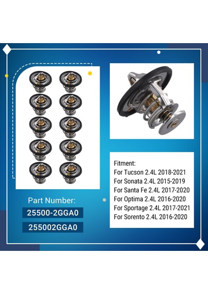 Hyundai Sonata Için Araba Soğutucu Termostat 25500-2GA0 Tucson Kia Optima 2 4 2015-2020 (Yurt Dışından) indirimleri