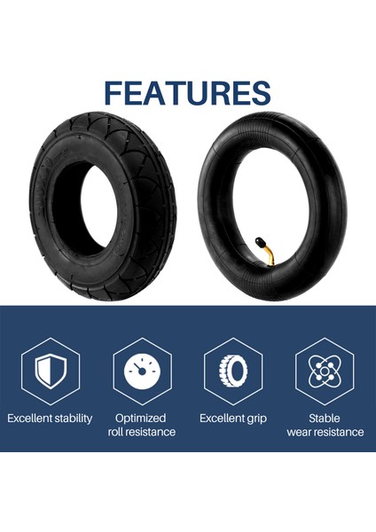 (8 Inç x 2inch) 200X50 (8 Inç) Elektrikli Gaz Scooter ve Elektrikli Scooter (Iç Tüp Dahil) Tekerlekli Sandalye Tekerleği Için Uygun Lastik (Yurt Dışından) fırsatları