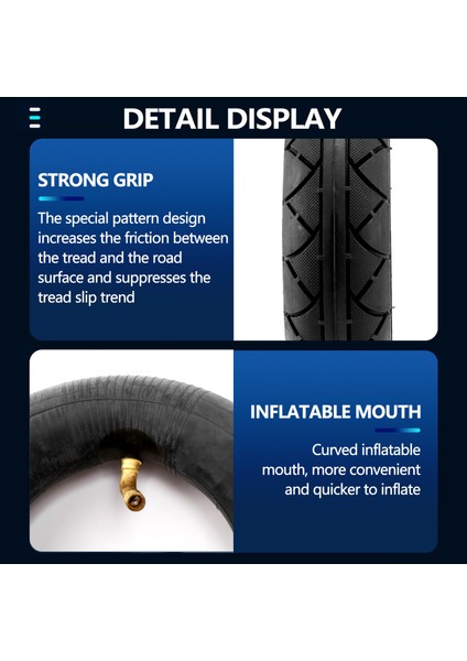(8 Inç x 2inch) 200X50 (8 Inç) Elektrikli Gaz Scooter ve Elektrikli Scooter (Iç Tüp Dahil) Tekerlekli Sandalye Tekerleği Için Uygun Lastik (Yurt Dışından) indirimleri