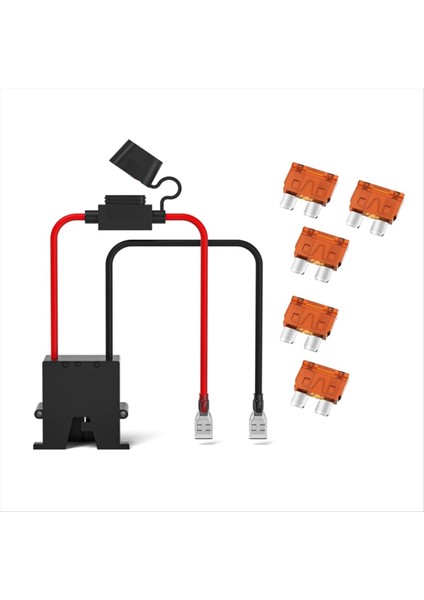 Güç Tekerleği Için Tel Kablo Demeti Konnektörü 12 Volt Sla Pil 5 Adet 40A Sigortalı Ayrıca F2 Terminalleri Olan Piller Için (Yurt Dışından)