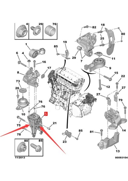 Yeni Motor Braketi Peugeot Için Sağ Alt Bracke 307 308 408 307 307SW 407 Citroen C5 C4 Picasso Nesil C4 184699 (Yurt Dışından) fırsatları