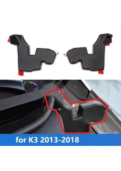 1 Çift Araba Kaput Tampon Blok Motor Bölme Contası Bloğu 864324Y000 864424Y000 86432-4Y000 86442-4Y000 Kıa K2 Rio (Yurt Dışından) modelleri