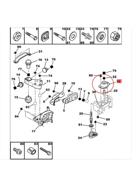 184468 Peugeot 206 306 307 308 408 607 Arka Şanzıman Motor Montajı (Yurt Dışından) fiyatları