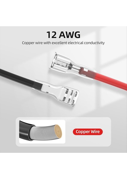 Güç Tekerleği Için Tel Kablo Demeti Konnektörü 12 Volt Sla Pil 5 Adet 40A Sigortalı Ayrıca F2 Terminalleri Olan Piller Için (Yurt Dışından) modelleri