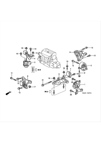 50823-S9A-013 Otomobil Motor Montaj Montaj Motor Montaj Braketi Honda Cr-V 2002-2006 50823S9A013 (Yurt Dışından) fiyatları