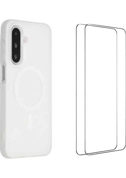 Samsung Galaxy A56 5g Manyetik Kılıf Mat Pc Tpu Telefon Kılıfı 2 Adet Ekran Filmi ile (Yurt Dışından)