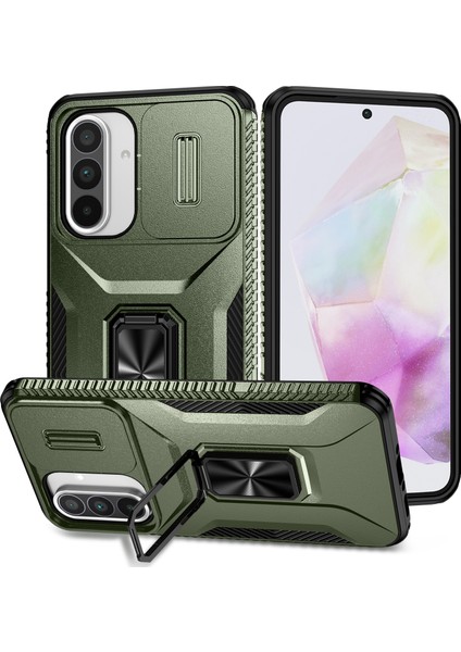 Samsung Galaxy A56 5g / A36 5g Kamera Koruyucu Ayak Tpu+Pc Kaymaz Telefon Kılıfı (Yurt Dışından)