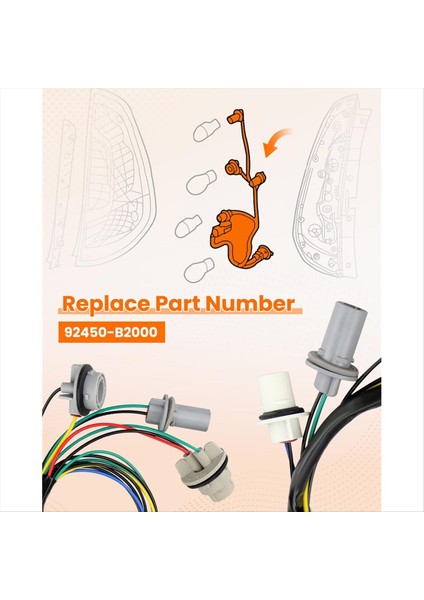 92450-B2000 Kuyruk Lambası Kablo Dairesi Lh Veya Rh Kia Soul 2013-2019 Arka Kuyruk Işık Lambası Soketi Kablo Demeti (Yurt Dışından) indirimleri