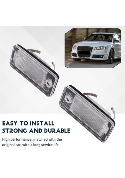 2pcs Audi A3 A4 S4 Rs4 B6 B7 A6 Rs6 S6 C6 S5 Q7 A8 S8 Plaka Lambası (Yurt Dışından) indirimleri