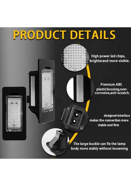 2pcs Araba Plakası Hafif Renkli Yanıp Sönme ve Volkswagen Audi A1 A4 B8 A5 S5 A6 S6 A7 Q5 (Yurt Dışından) modelleri