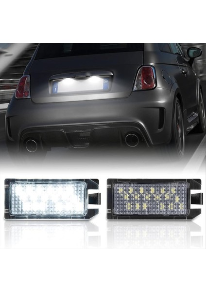 Araba LED Numaralı Plaka Işık Lambası Beyaz 68228931AA 68228930AA Fiat Için 500 Maserati Levante Jeep Dodge Kuyruk Lambaları (Yurt Dışından) modelleri