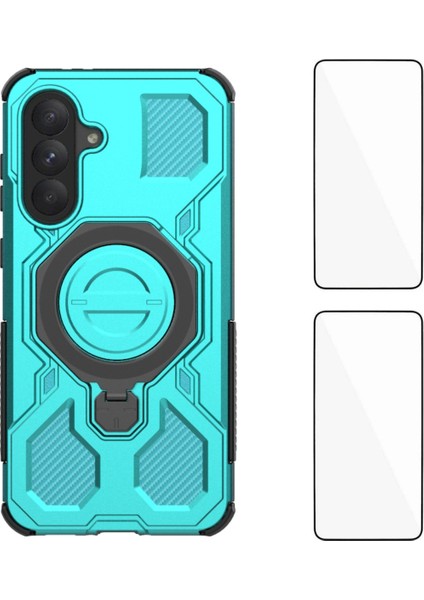 Samsung Galaxy A56 5G Kickstand PC TPU Telefon Kılıfı 2 Adet Ekran Filmi ile (Yurt Dışından)