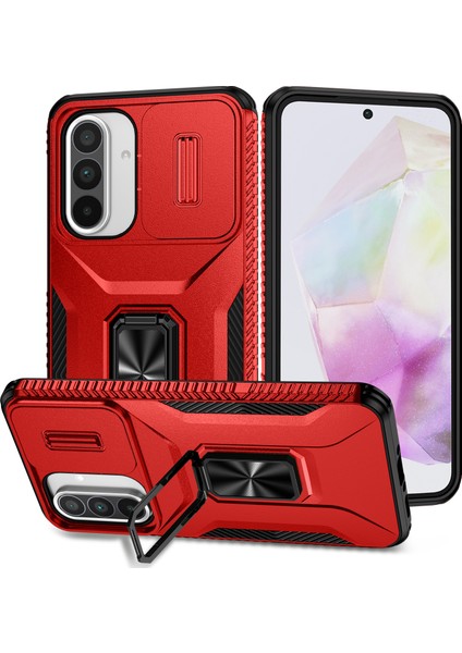 Samsung Galaxy A56 5g / A36 5g Kamera Koruyucu Ayak Tpu+Pc Kaymaz Telefon Kılıfı (Yurt Dışından)