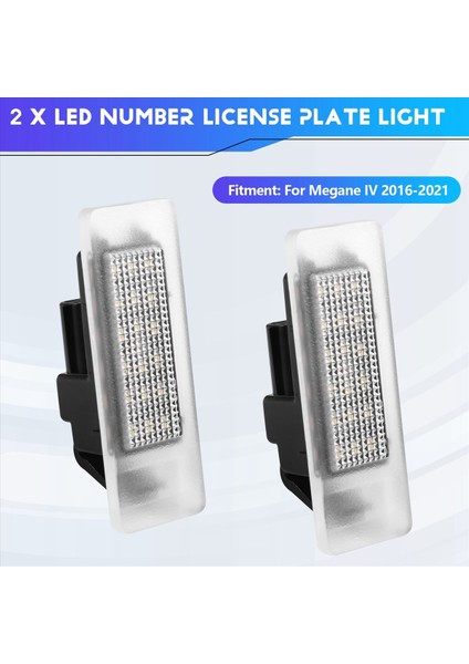 Araba LED Numarası Plaka Işık Beyaz Lamba Arka Plaka Işığı Renault Megane Iv Scenic Master Kangoo Clio (Yurt Dışından) fırsatları