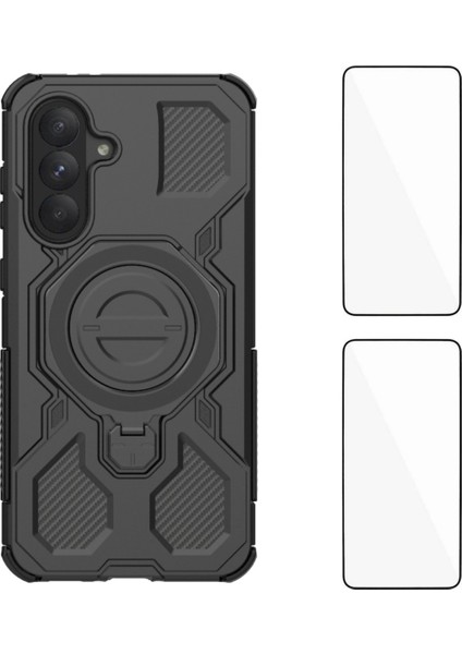 Samsung Galaxy A56 5G Kickstand PC TPU Telefon Kılıfı 2 Adet Ekran Filmi ile (Yurt Dışından)